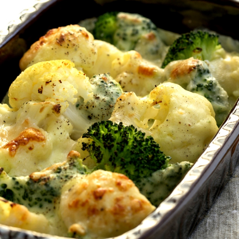 Cauliflower Broccoli Gratin Recipe