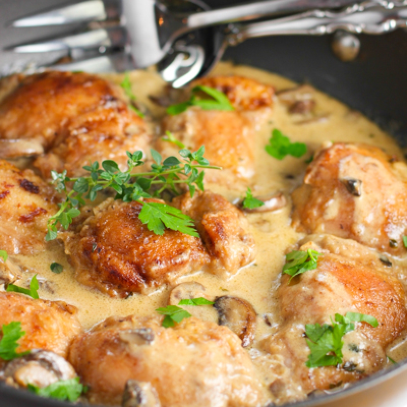 Creamy Chicken And Mushroom Skillet Recipe