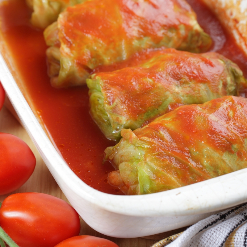 Pork And Rice Stuffed Cabbage Rolls Recipe