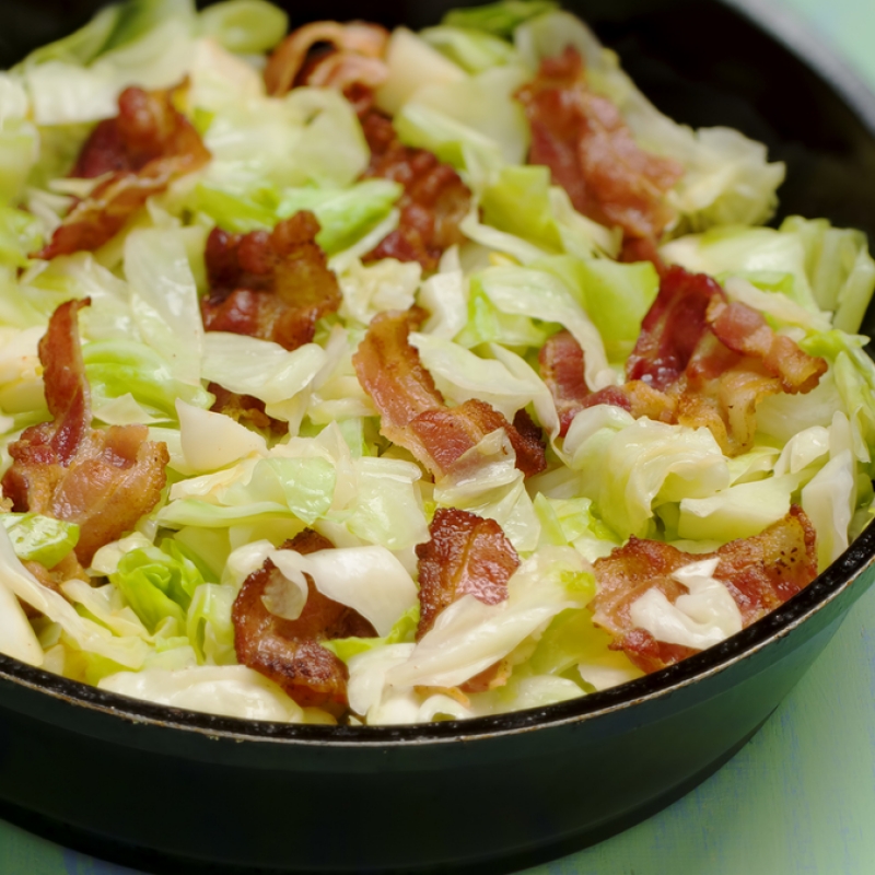 Pan Fried Bacon And Cabbage Recipe