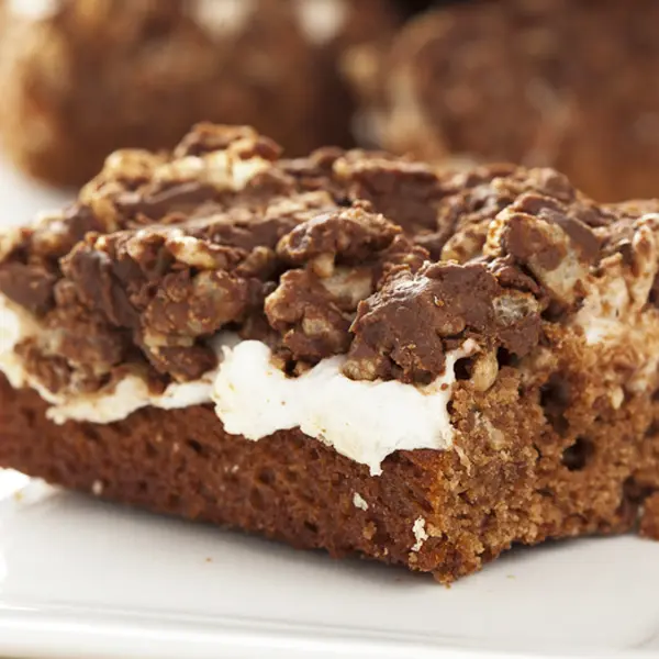 Crunchy Topped Peanut Butter Chocolate Brownies