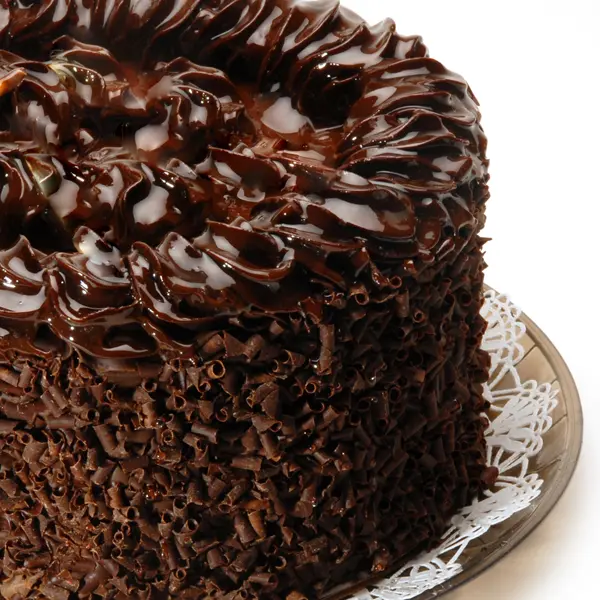Buttermilk Banana Cake Covered In Chocolate Frosting