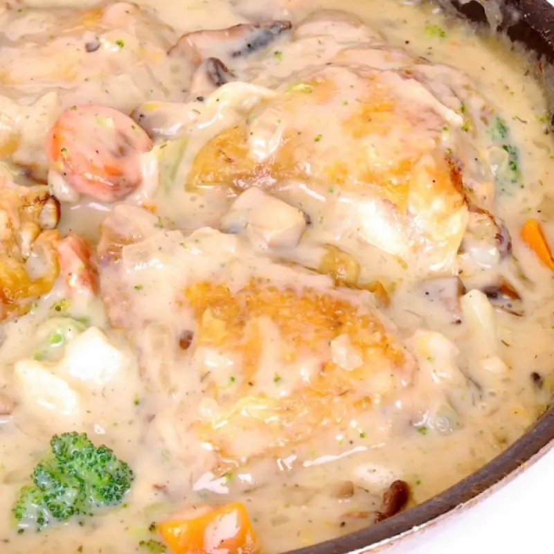 Braised Chicken in Dijon Cream Sauce