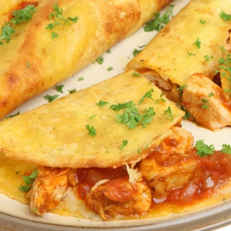 Homemade Corn Tortilla Chicken Quesadilla