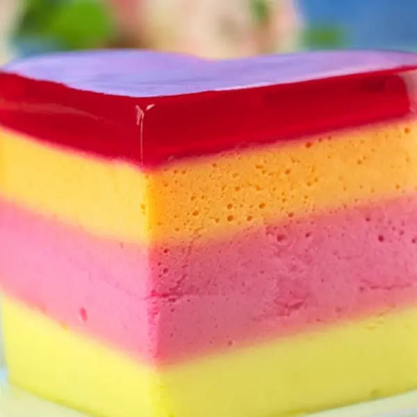 Milk Jelly Layered Hearts