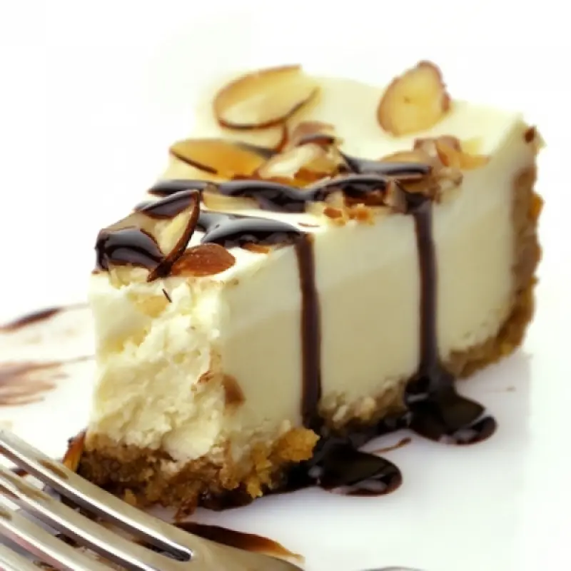 Dark Chocolate Drizzled Cheesecake