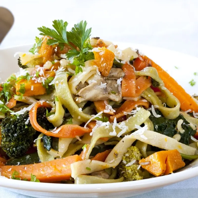 Tri Color Fettuccine Primavera