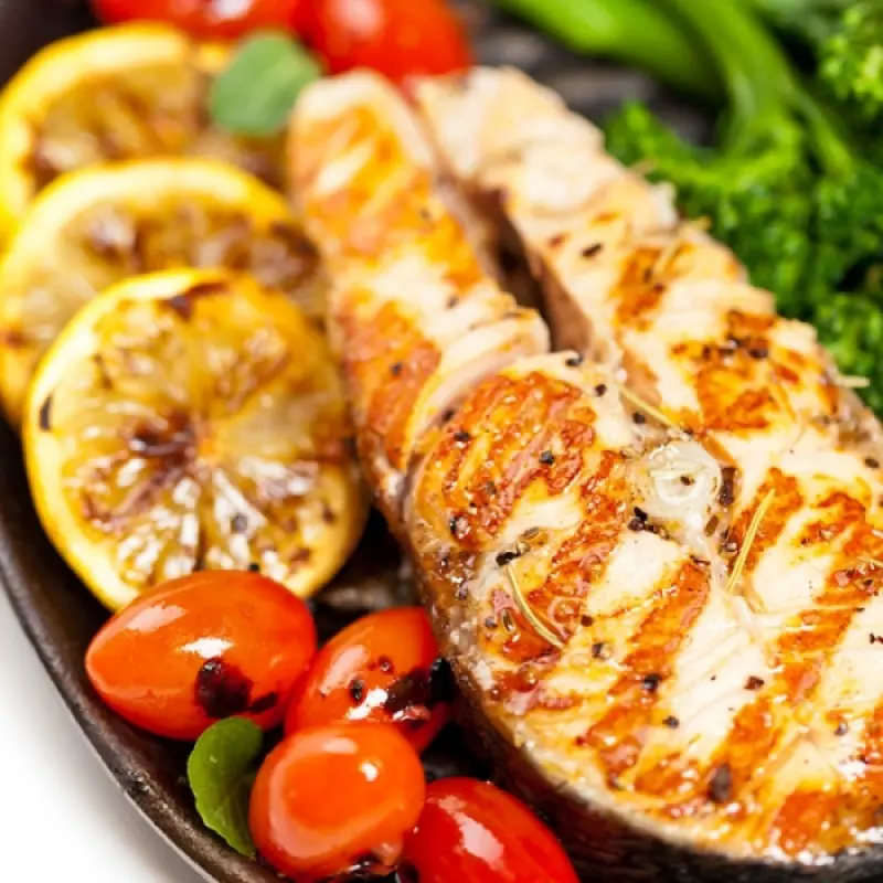 Grilled Salmon Steak