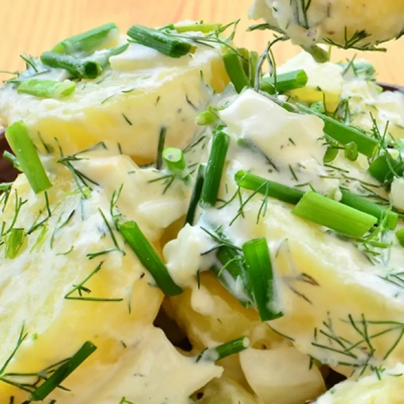 Roasted Potatoes With Sour Cream Herb Sauce