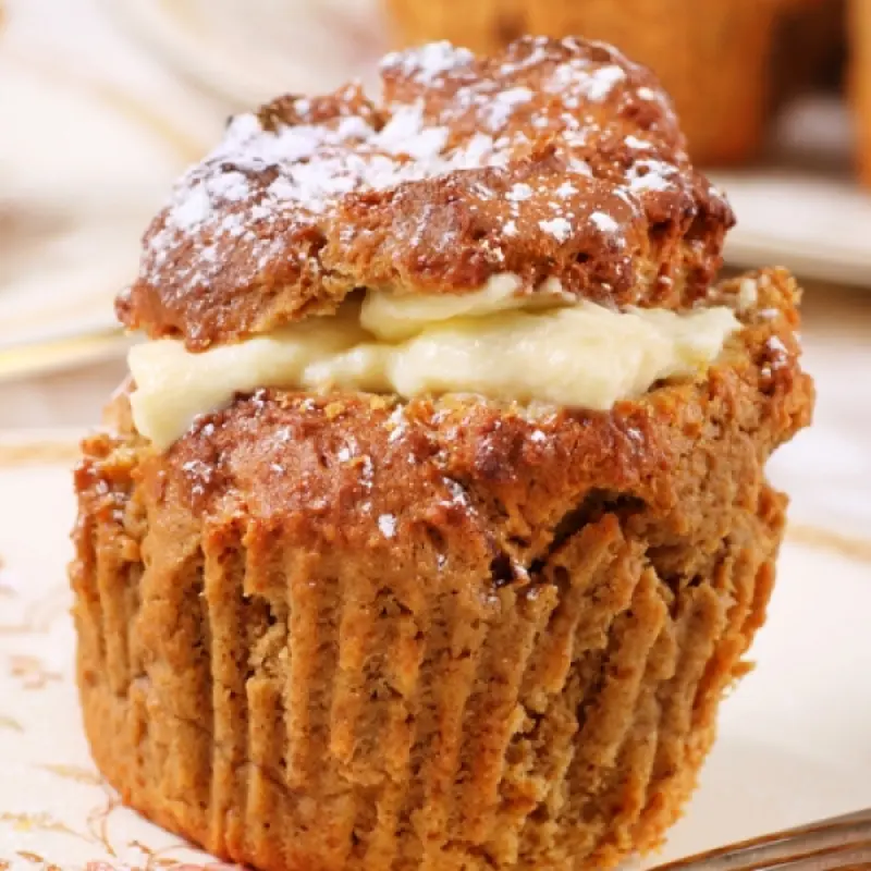 Custard Filled Banana Muffins