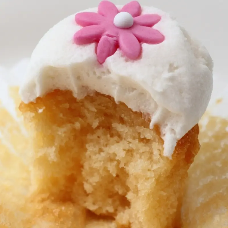 Fluffy Vanilla Cupcakes with Buttercream Frosting