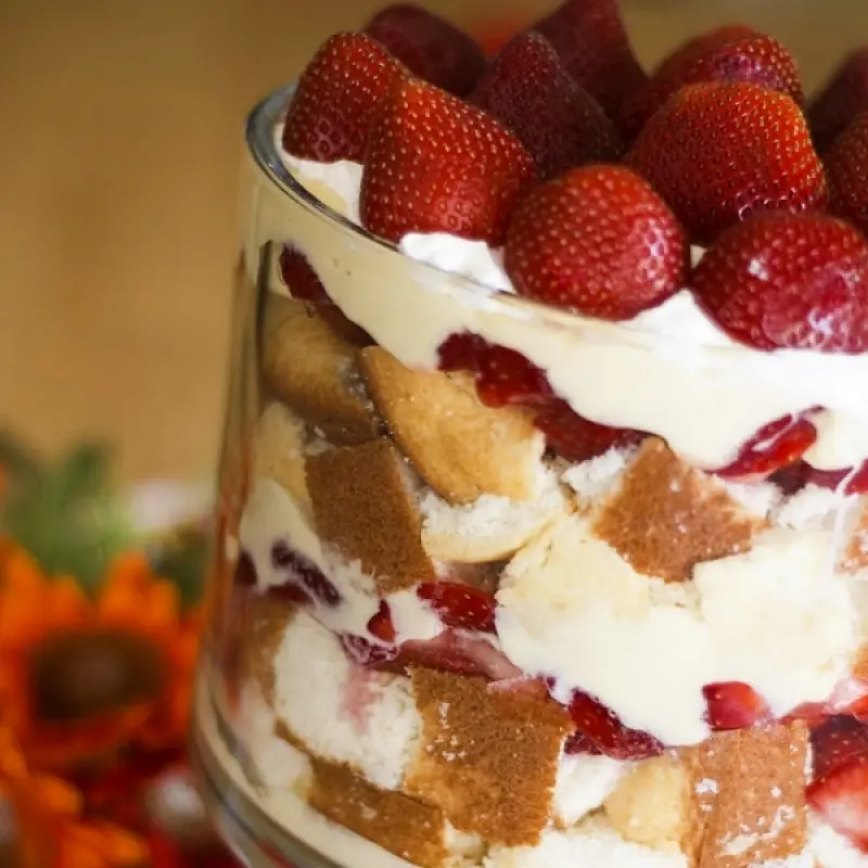 Strawberry Rum Trifle