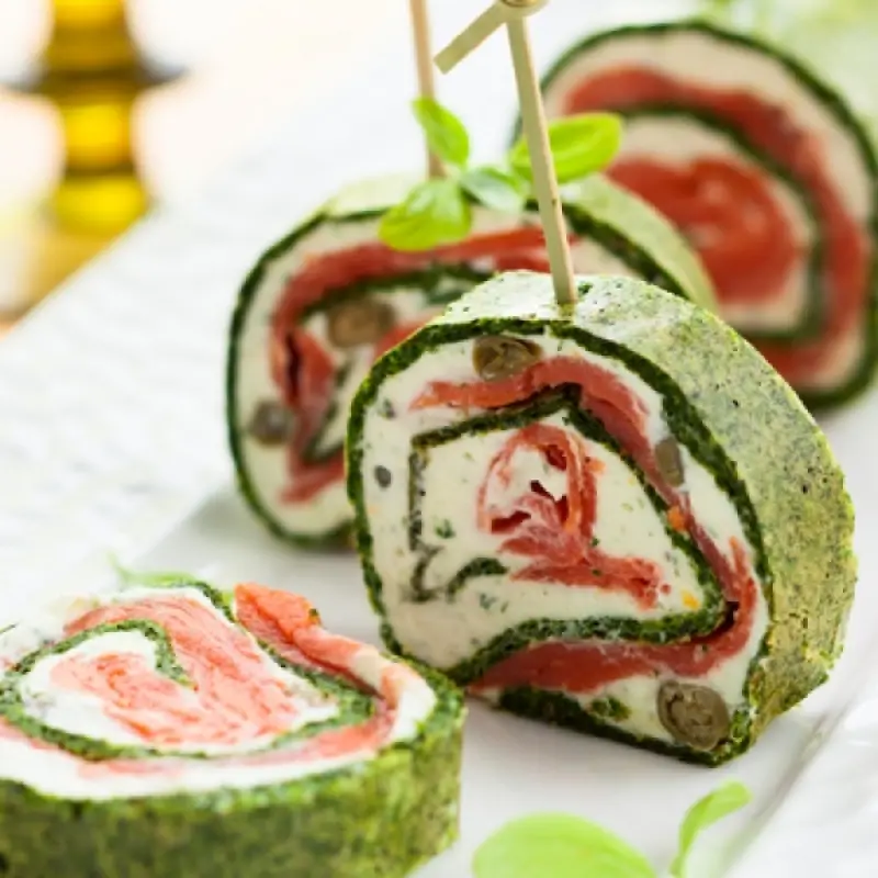 Smoked Salmon Pinwheel Wraps