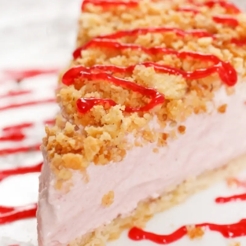 Nutty Crust Strawberry Mousse Cake