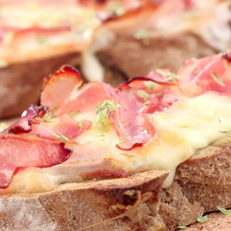 Cheese and Back Bacon Bruschetta