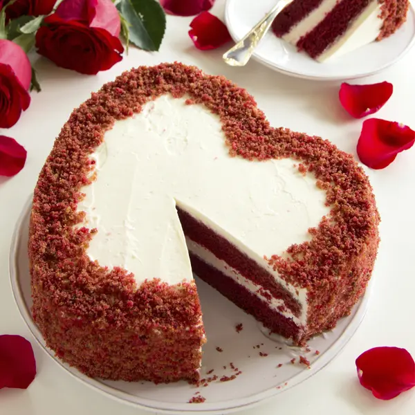Red Velvet Heart Cake