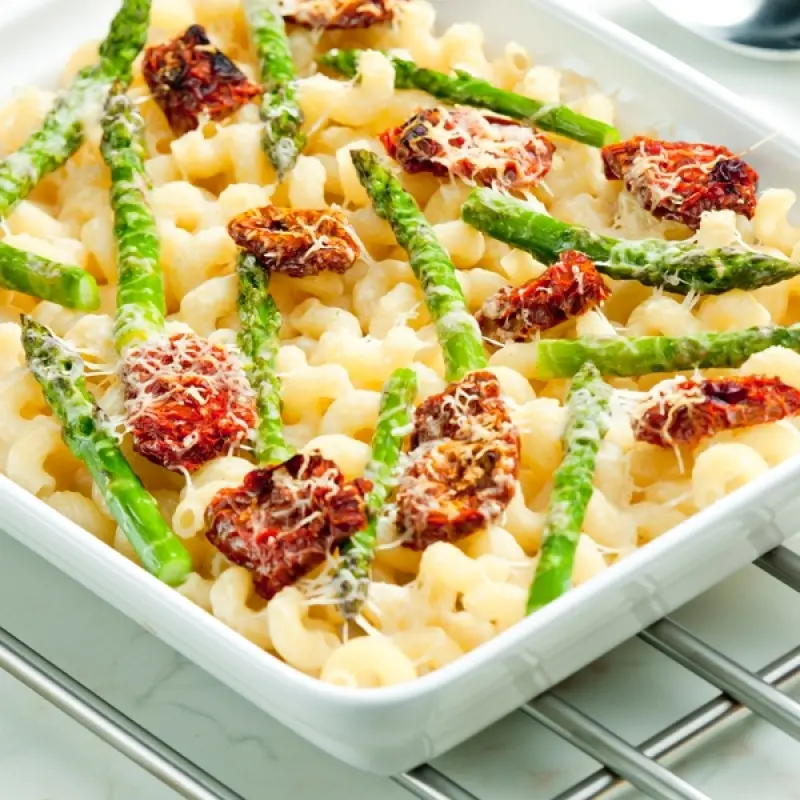 Macaroni Asparagus Sundried Tomato Casserole