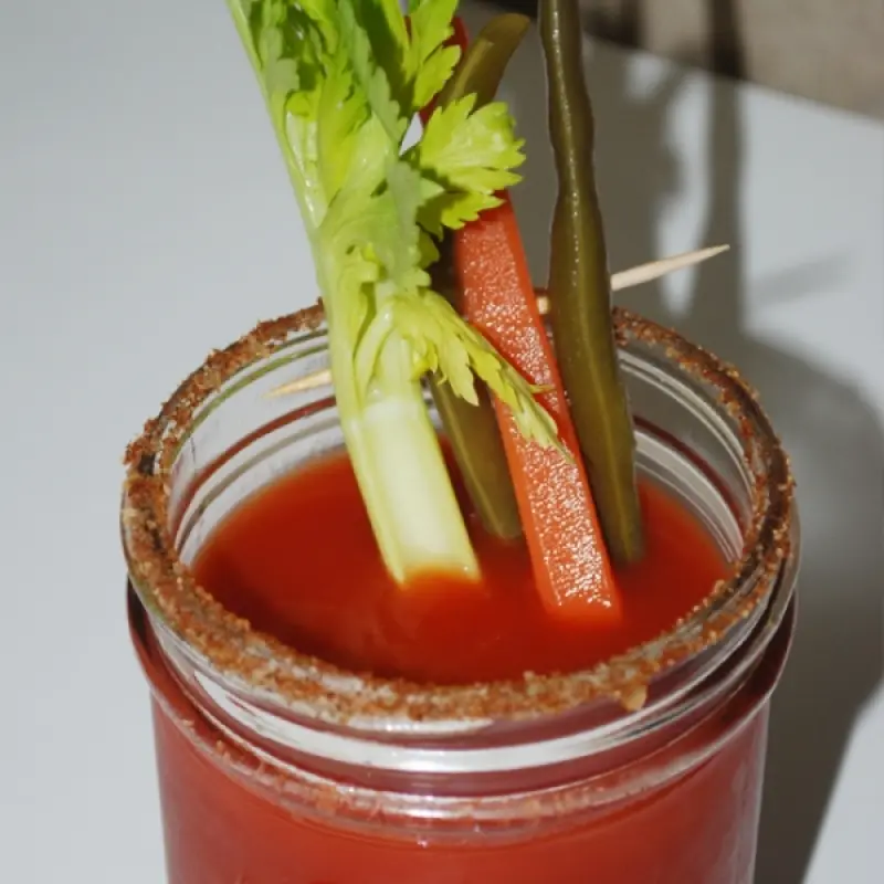 Caesar Drink With Pickled Beans