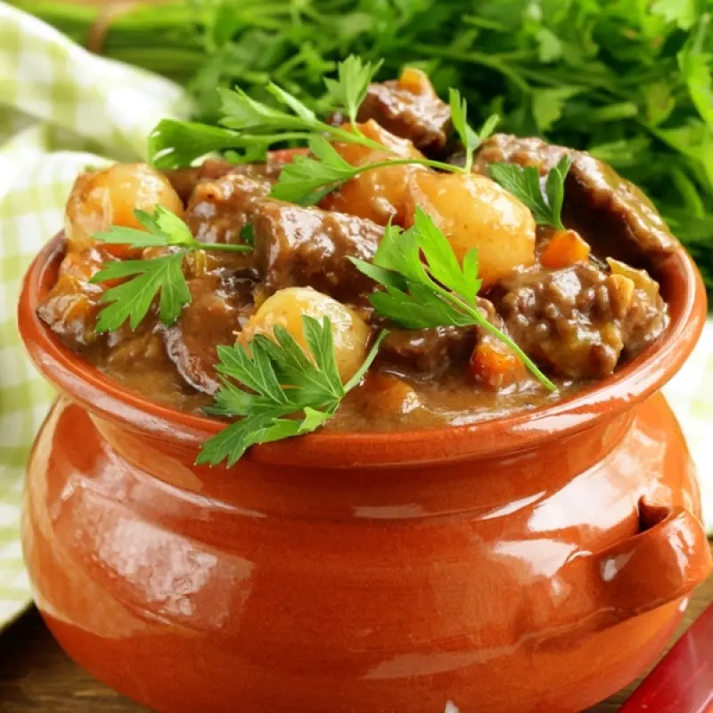 Baby Potato Beef Stew With Herbs