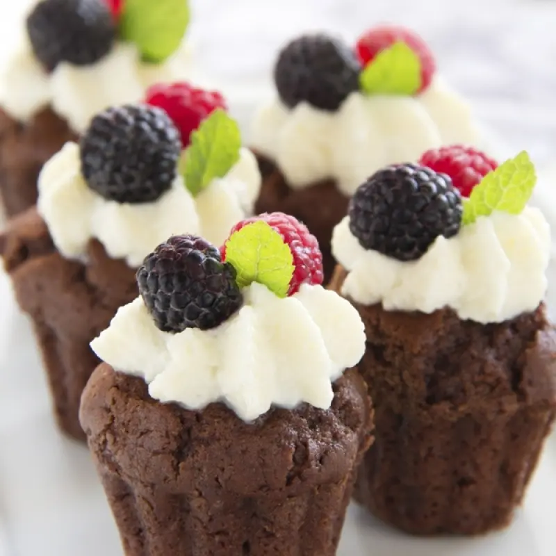 Chocolate Muffins With Berries