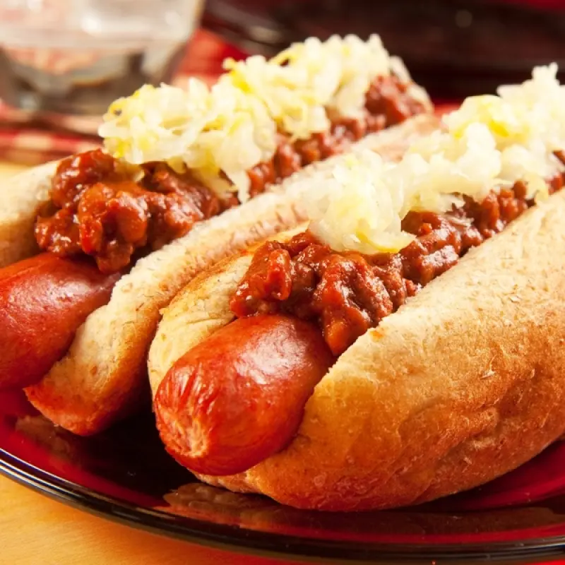 Chili Dogs With Sauerkraut