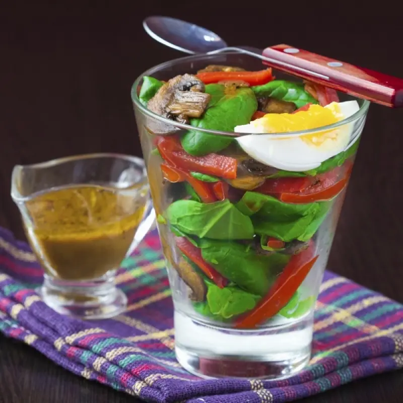 Spinach With Roasted Vegetables Salad