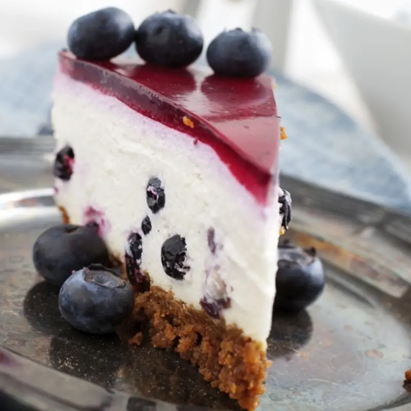 Fresh Blueberry Yogurt Cheesecake