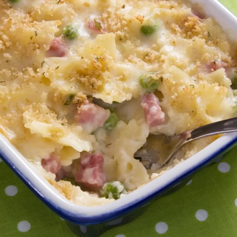 Ham And Bow Pasta Bake
