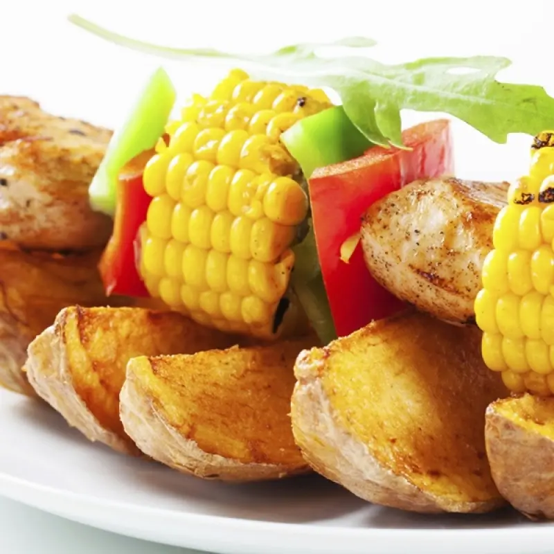 Chicken And Corn Kebabs