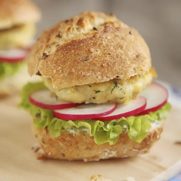 Chicken Burger On Whole Wheat Bun
