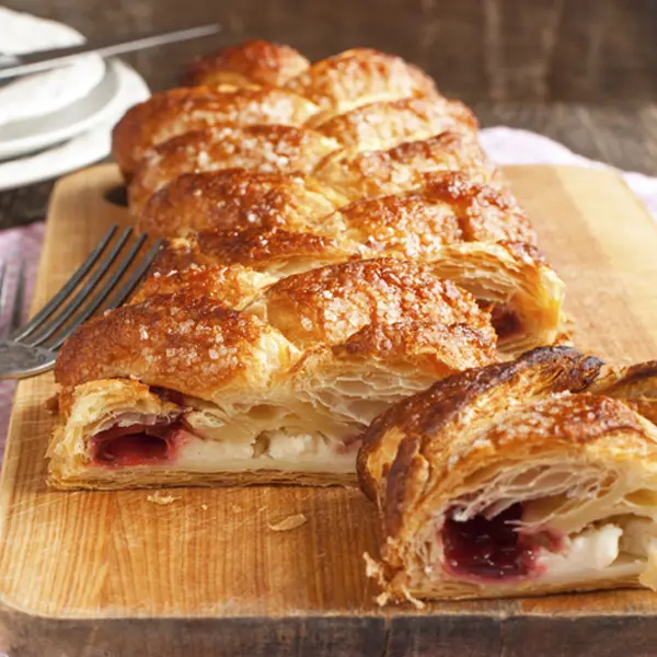 Cheese and Strawberry Strudel
