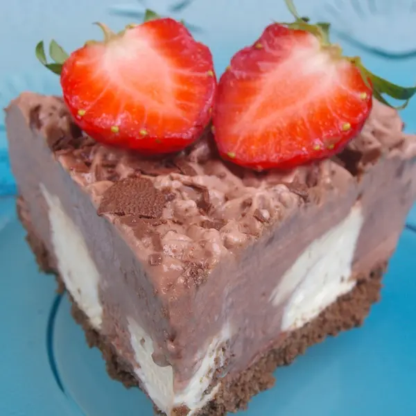 Chocolate Bavarian Cream Cheese Cake