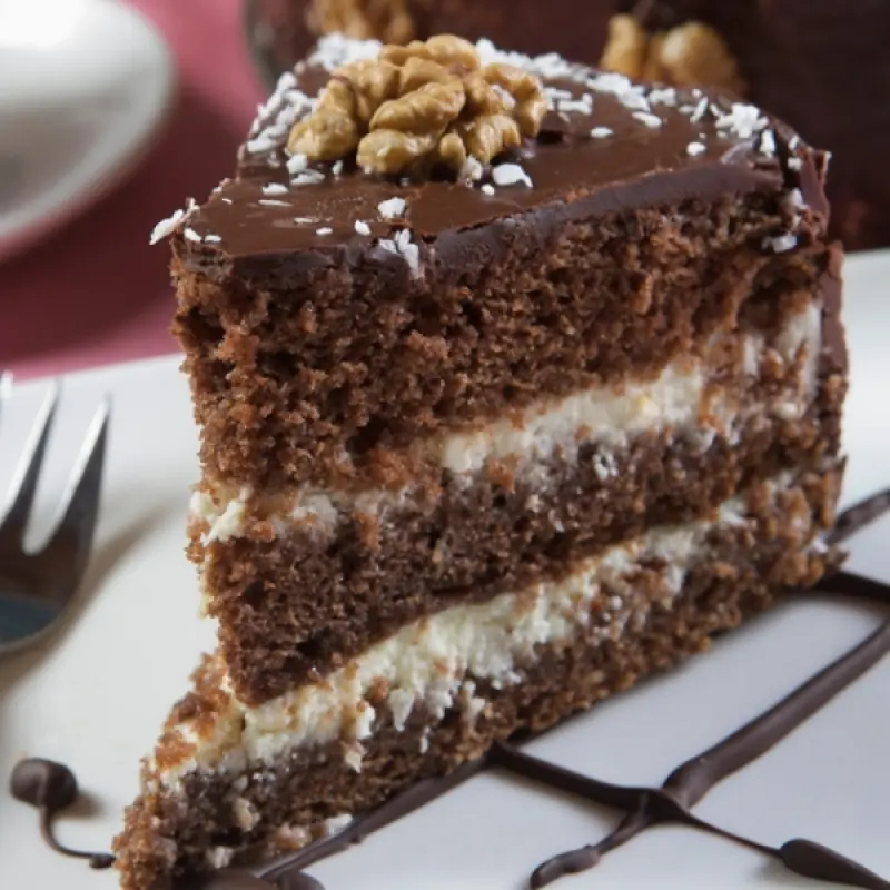 Chocolate Cake With Whipped Frosted Filling