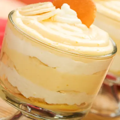 Homemade Banana Pudding and Whip Cream Parfaits