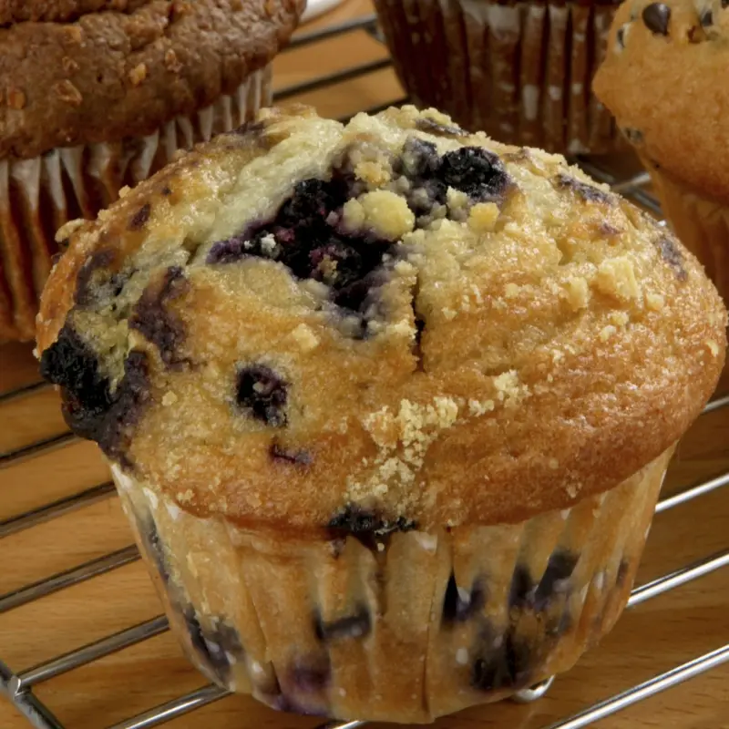 Blueberry Applesauce Muffins