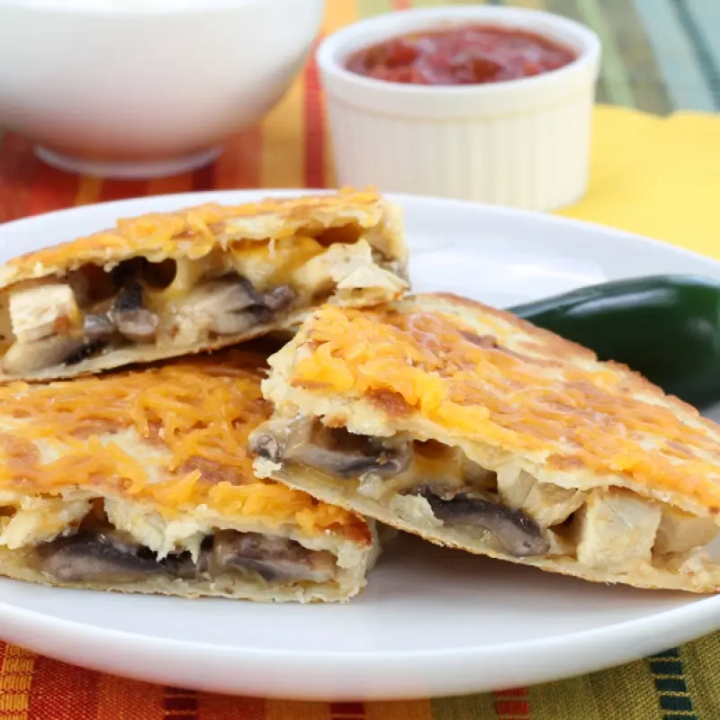 Chicken Mushroom Quesadilla