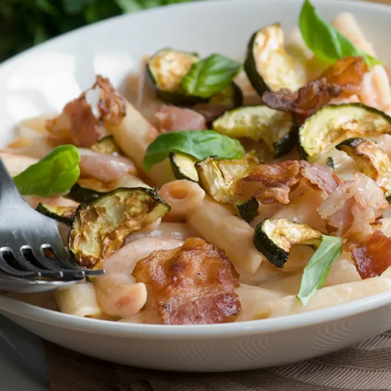 Bacon And Zucchini Pasta