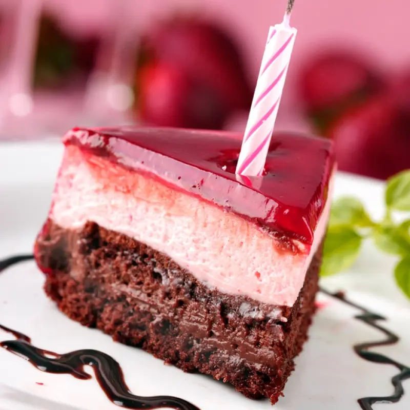 Chocolate Strawberry Mousse Cake