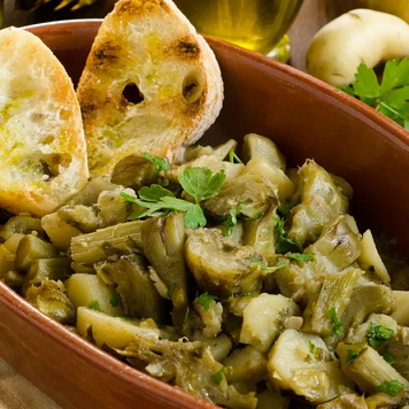 Roasted Potatoes And Artichokes