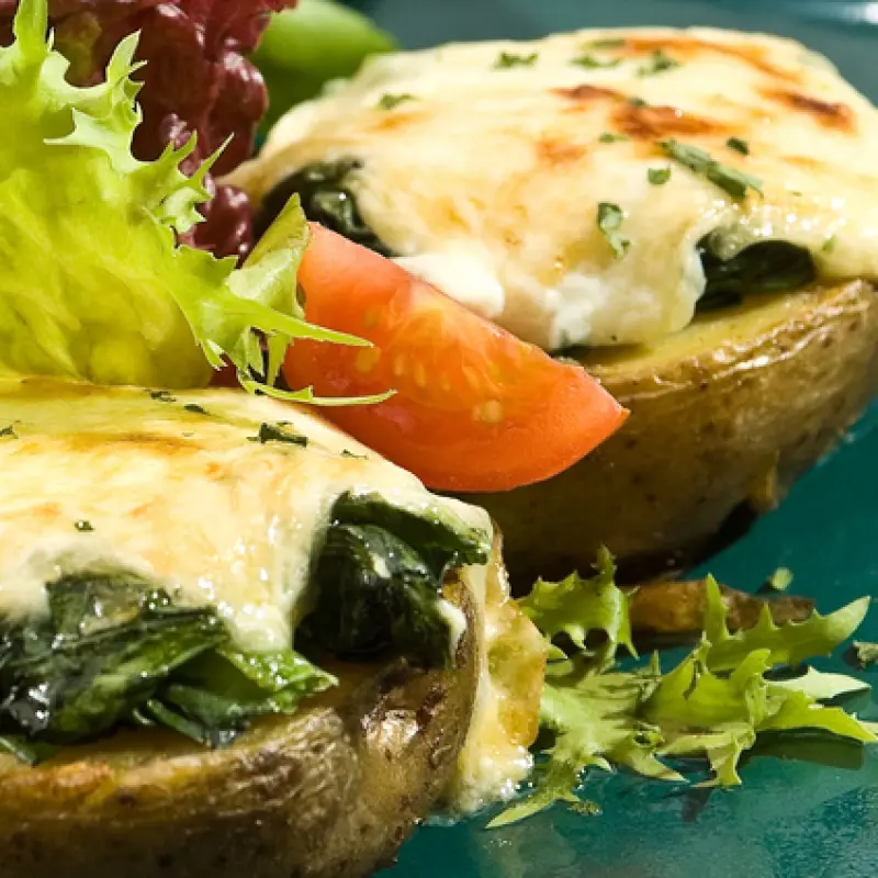 Spinach Stuffed Potatoes