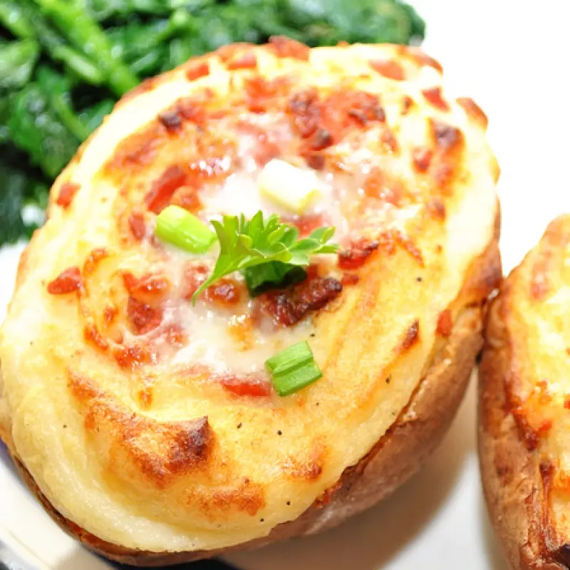 Twice Baked Potatoes With Bacon