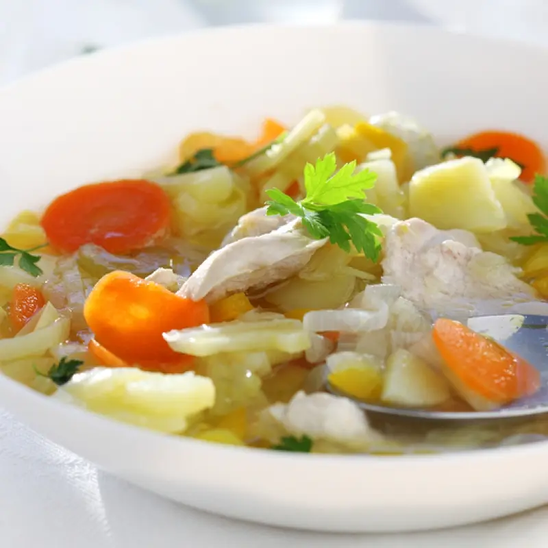 Vegetable Soup With Chicken