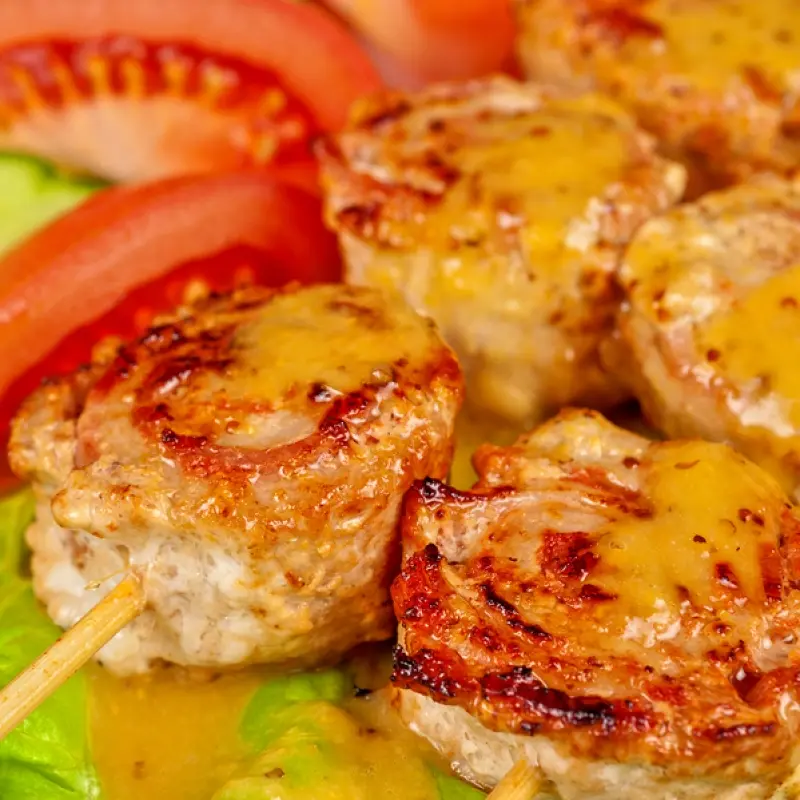 Spicy And Sweet Chicken Kebabs