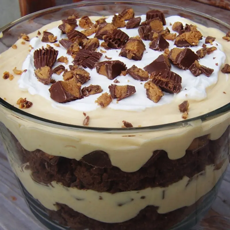 Peanut Butter Brownie Trifle