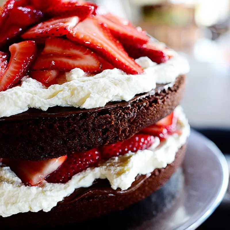 Chocolate Strawberry Nutella Cake