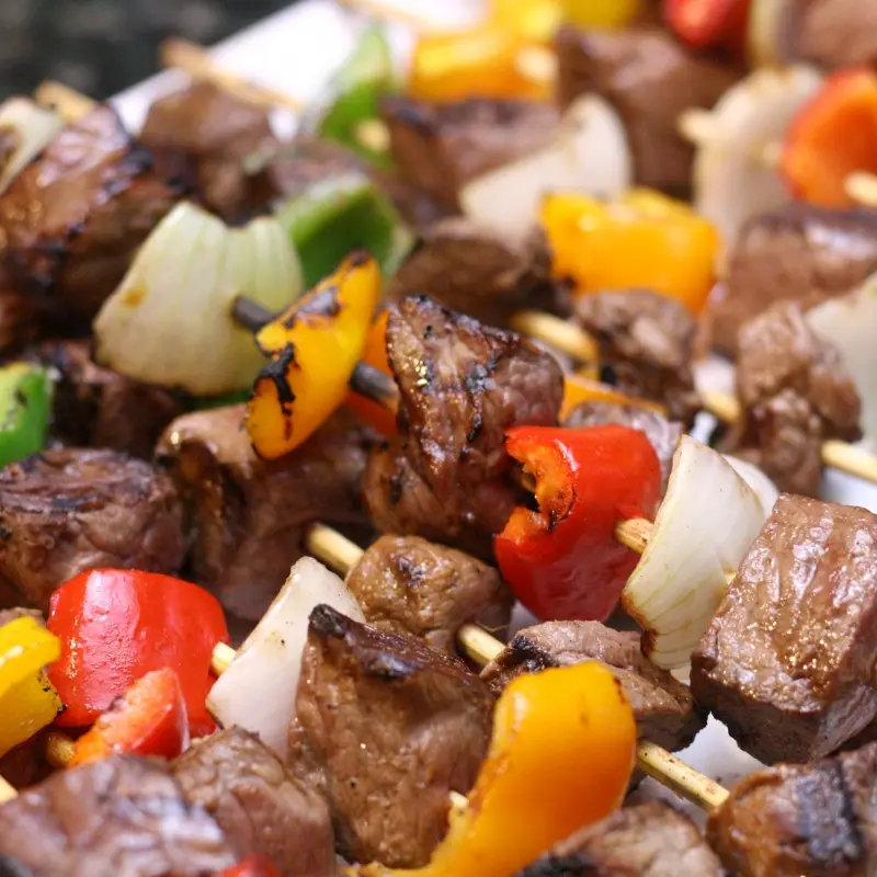 Steak Kebabs with Balsamic Marinade