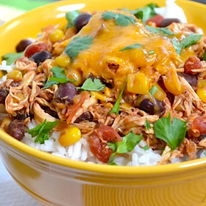 Slow Cooker Taco Chicken Bowls