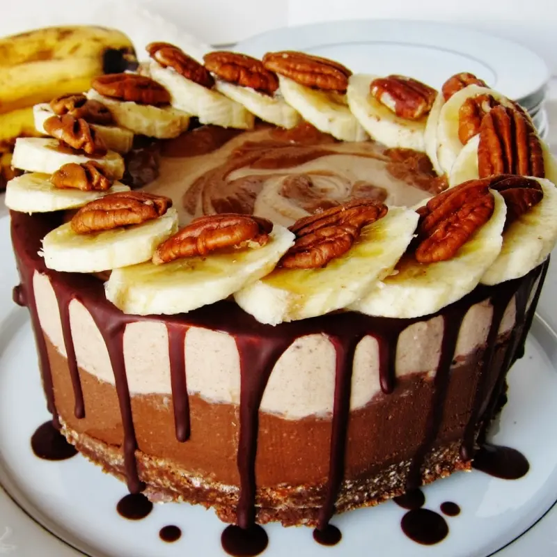 Raw Banana Turtle Mousse Cake