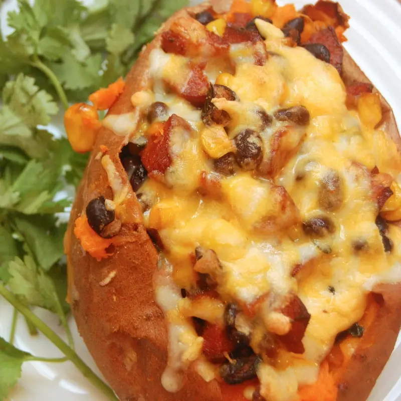 Twice-Baked Southwestern Sweet Potatoes