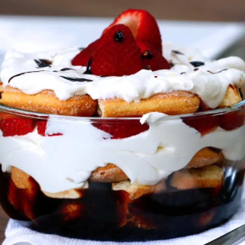 Strawberry Balsamic Tiramisu
